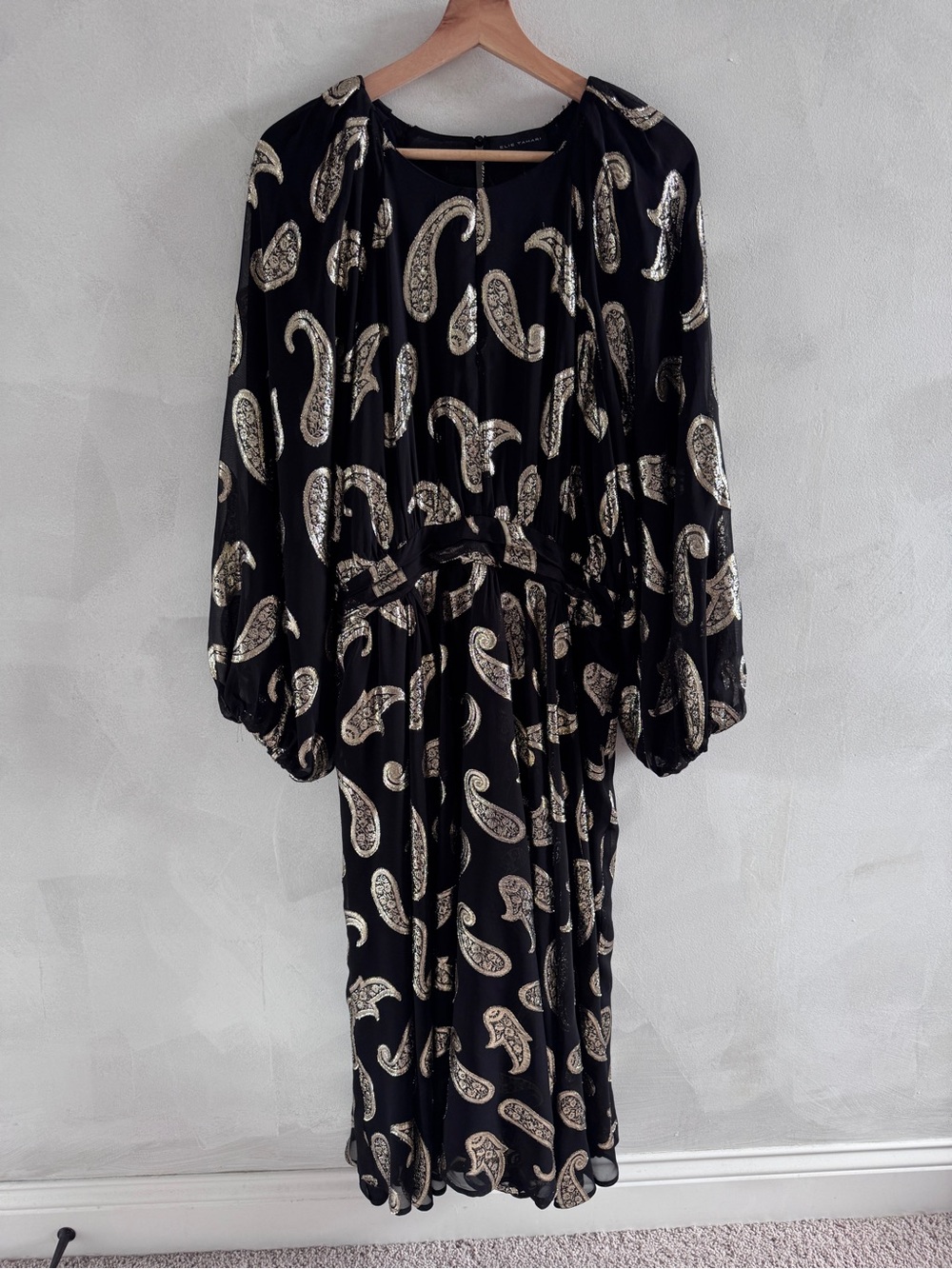 Elie Tahari - The Audrey Metallic Paisley-Print Midi Dress